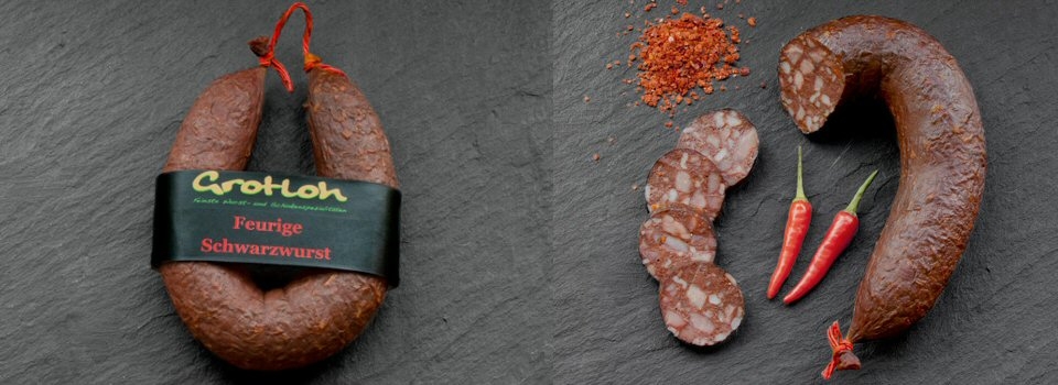 Feurige Schwarzwurst